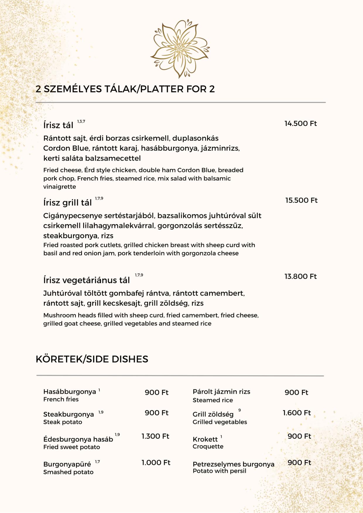 Étlap Írisz étterem-08